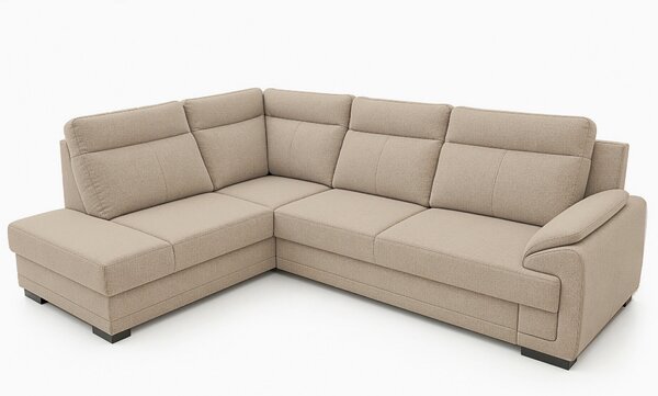 ROHOVÁ SEDAČKA, dřevo, textil, kompozitní dřevo, cappuccino MID.YOU - Sedací soupravy, Online Only