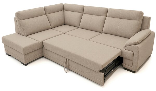 ROHOVÁ SEDAČKA, dřevo, textil, kompozitní dřevo, cappuccino MID.YOU - Sedací soupravy, Online Only