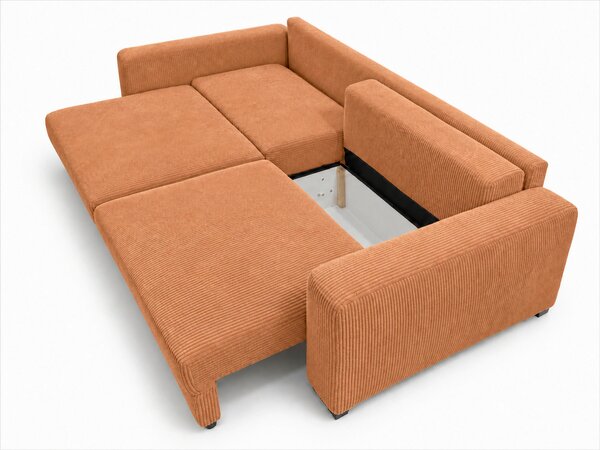 TŘÍMÍSTNÁ POHOVKA, dřevo, textil, kompozitní dřevo, terracotta MID.YOU - Pohovky, Online Only