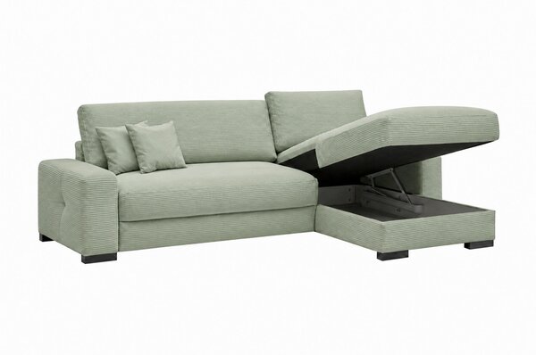 ROHOVÁ SEDAČKA, dřevo, textil, kompozitní dřevo, mátově zelená MID.YOU - Rozkládací sedačky, Online Only