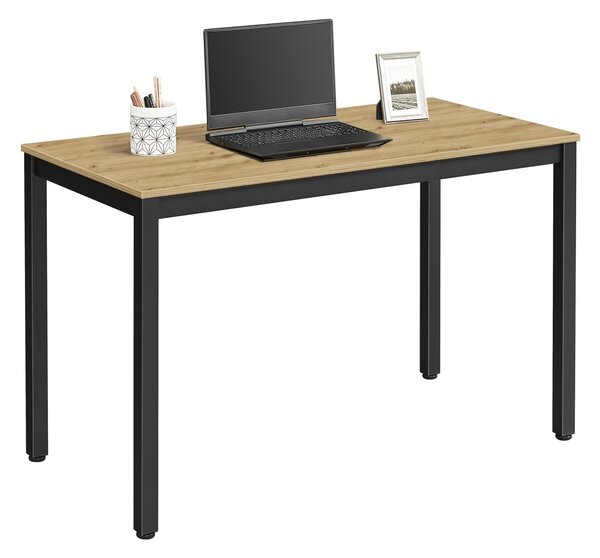 Černý jídelní stůl s deskou v dekoru dub artisan TESSA 120x60 cm