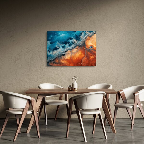 Skleněný obraz - Voda a oheň (70x50 cm)