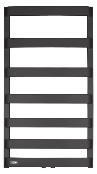 Oltens Varme koupelnový radiátor žebříkový 89.5x50 cm černá mat 55000300