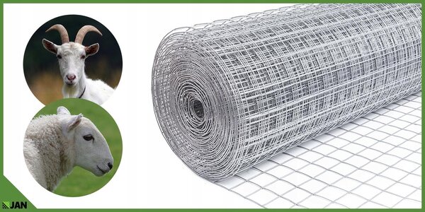 Drátěná síť pro voliéry – 50 x 50 x 2,0 mm – 25 m – odolná proti povětrnostním vlivům Pozinkovaný pletivový plot