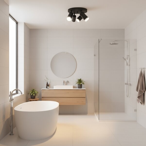 Brilagi - Koupelnové bodové svítidlo SELE AQUA 4xGU10/30W/230V IP44 černá