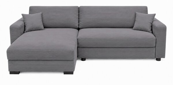 ROHOVÁ SEDAČKA, dřevo, textil, kompozitní dřevo, šedá MID.YOU - Rozkládací sedačky, Online Only