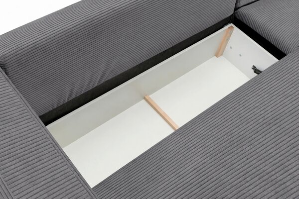 ROHOVÁ SEDAČKA, dřevo, textil, kompozitní dřevo, šedá MID.YOU - Rozkládací sedačky, Online Only