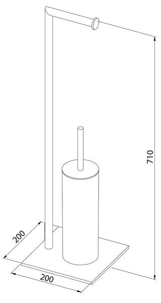 Sealskin Tube stojan se záchodovou štětkou chrom 800288