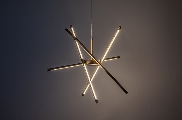 Rabalux 72339 - LED Lustr na lanku HENLI2 LED/40W/230V 3000K zlatá