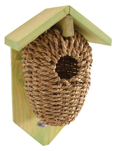 Ptačí budka z mořské trávy Esschert Design, výška 26.2 cm