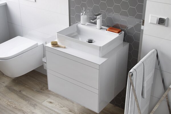 Excellent Rima 2.0 umyvadlo 60x40 cm obdélníkový na pult bílá lesk CEEX.4901.600.WH