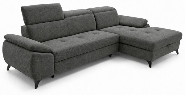 ROHOVÁ SEDAČKA, dřevo, textil, kompozitní dřevo, tmavě šedá MID.YOU - Sedací soupravy, Online Only