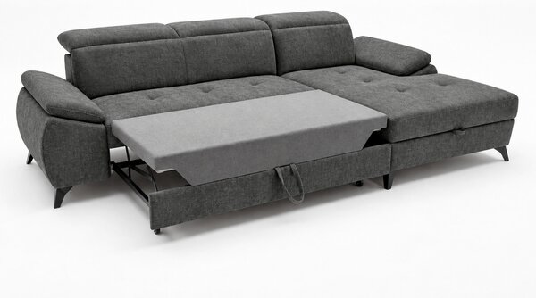 ROHOVÁ SEDAČKA, dřevo, textil, kompozitní dřevo, tmavě šedá MID.YOU - Sedací soupravy, Online Only