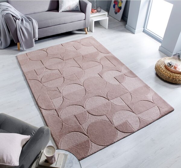 Růžový vlněný koberec Flair Rugs Gigi, 120 x 170 cm