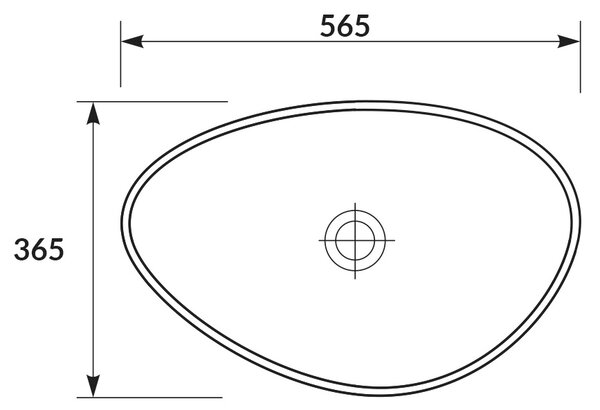 Cersanit Moduo umyvadlo 56.5x36.5 cm na pult bílá lesk K116-052