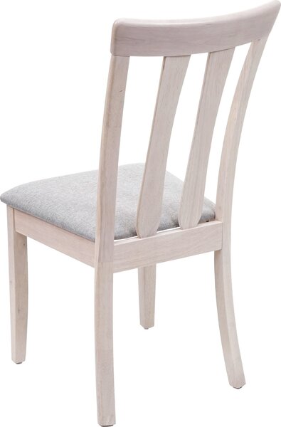 Sada 6 jídelních židlí HWC-G46, kuchyňská židle židle, látka/textil masiv světlý rám, šedá barva