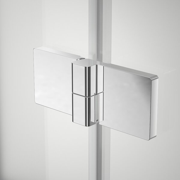 Sprchový kout MARWELL Shine Square chrom, skládací rohový sprchový kout 90x90x195 cm - s otevíráním na obě strany - s technologií EasyClean - kvalitní hliníkové profily