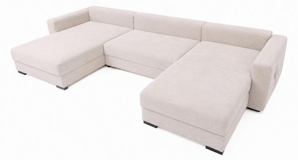 SEDACÍ SOUPRAVA, dřevo, textil, kompozitní dřevo, béžová MID.YOU - Rozkládací sedačky, Online Only