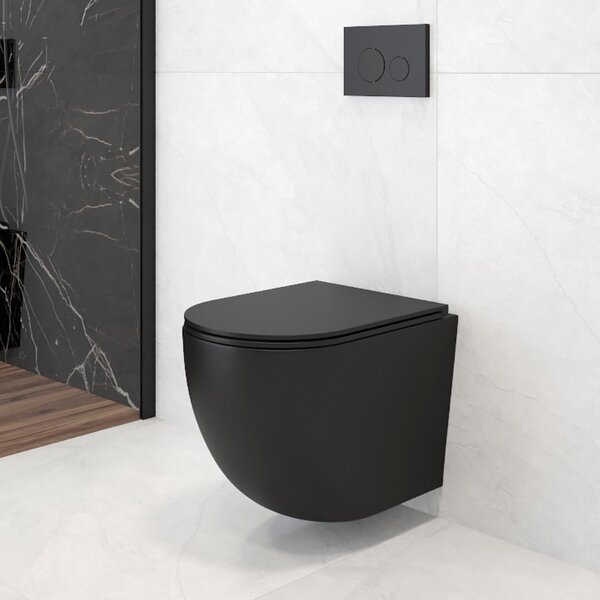 Oltens Lule splachovací tlačítko pro WC černá mat 57104300