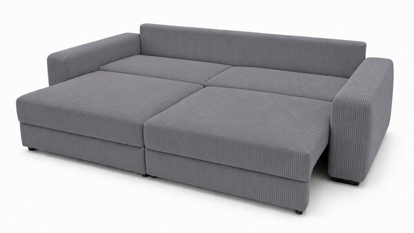 TŘÍMÍSTNÁ POHOVKA, dřevo, textil, kompozitní dřevo, šedá MID.YOU - Pohovky, Online Only