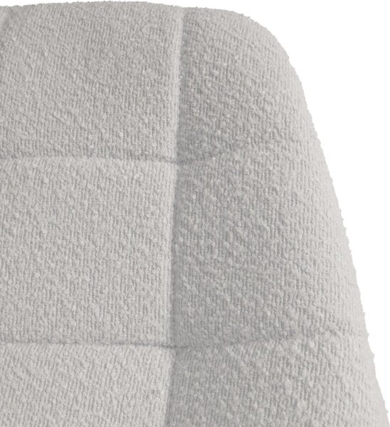 Jídelní židle HWC-A60, kuchyňská otočná židle, ocel Tkanina /textil bouclé (450g/m²) krémová
