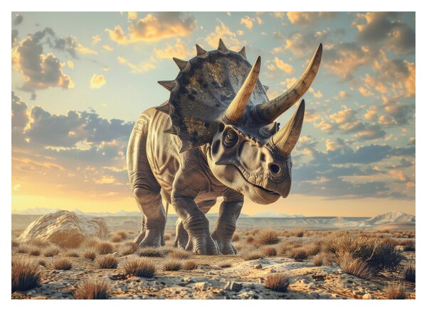 Skleněný obraz - Triceratops (70x50 cm)