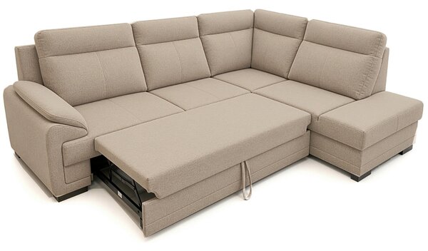 ROHOVÁ SEDAČKA, dřevo, textil, kompozitní dřevo, cappuccino MID.YOU - Sedací soupravy, Online Only