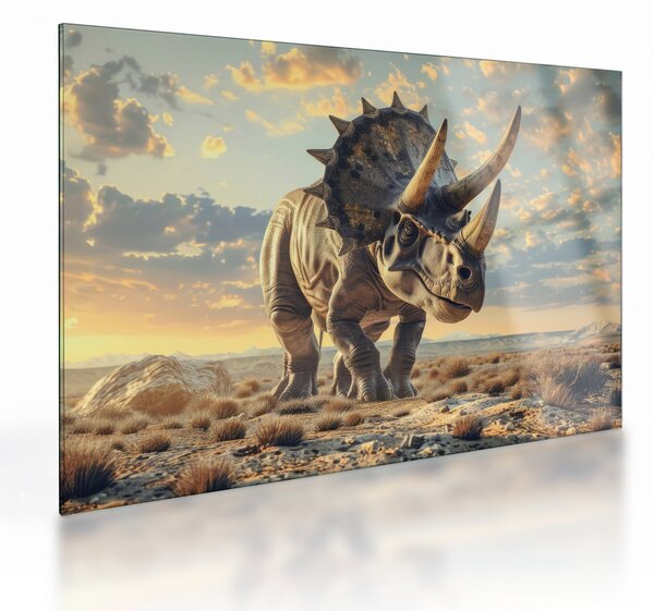 Skleněný obraz - Triceratops (70x50 cm)