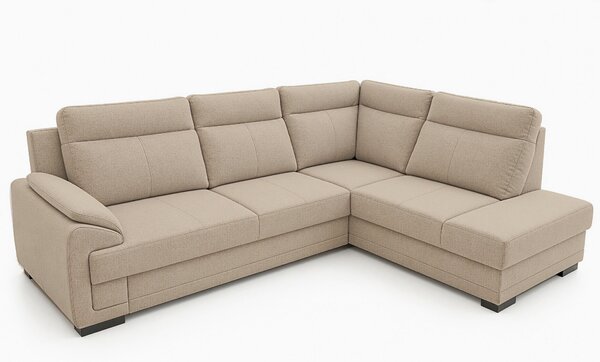 ROHOVÁ SEDAČKA, dřevo, textil, kompozitní dřevo, cappuccino MID.YOU - Sedací soupravy, Online Only
