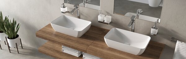 Ravak Uni umyvadlo 50x31 cm obdélníkový na pult bílá lesk XJX01150001