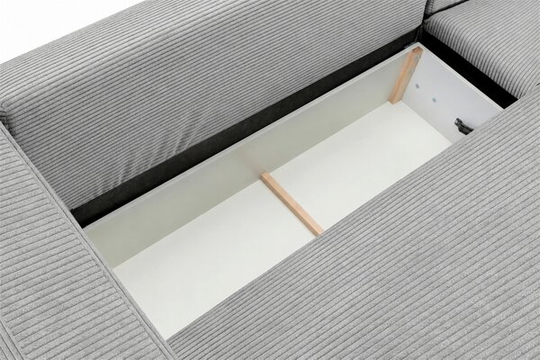 ROHOVÁ SEDAČKA, dřevo, textil, kompozitní dřevo, světle šedá MID.YOU - Rozkládací sedačky, Online Only
