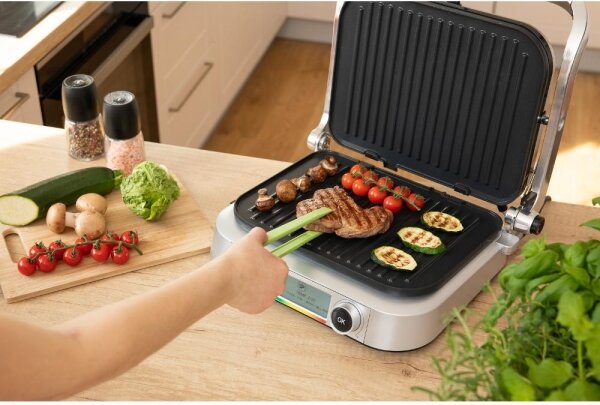 Sencor - Kontaktní gril 2100W/230V matný chrom