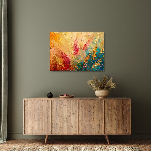 Skleněný obraz - Malba pole (70x50 cm)