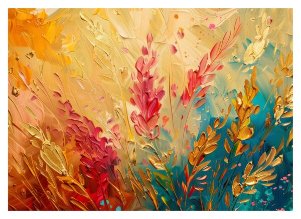 Skleněný obraz - Malba pole (70x50 cm)