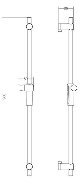 Omnires sprchová tyč |90.6 cm DR11CR