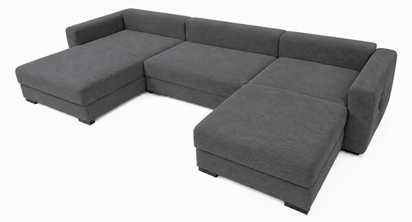 SEDACÍ SOUPRAVA, dřevo, textil, kompozitní dřevo, antracitová MID.YOU - Rozkládací sedačky, Online Only