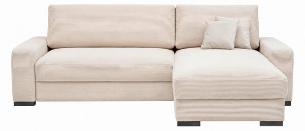 ROHOVÁ SEDAČKA, dřevo, textil, kompozitní dřevo, béžová MID.YOU - Rozkládací sedačky, Online Only