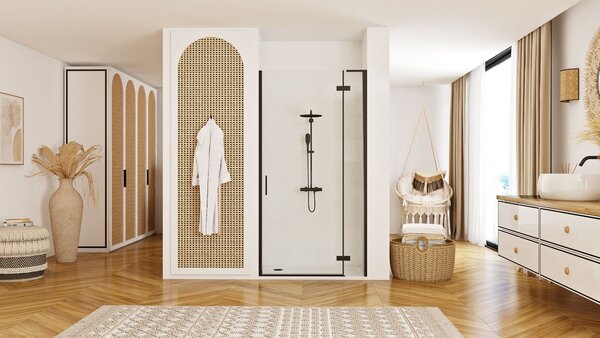 Pivotové sprchové dvere Rea Hugo 80 Black