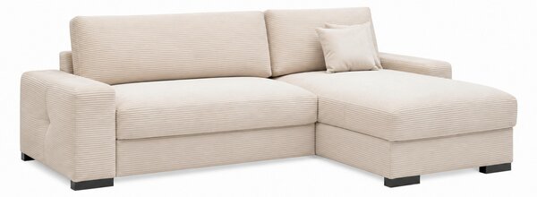 ROHOVÁ SEDAČKA, dřevo, textil, kompozitní dřevo, béžová MID.YOU - Rozkládací sedačky, Online Only
