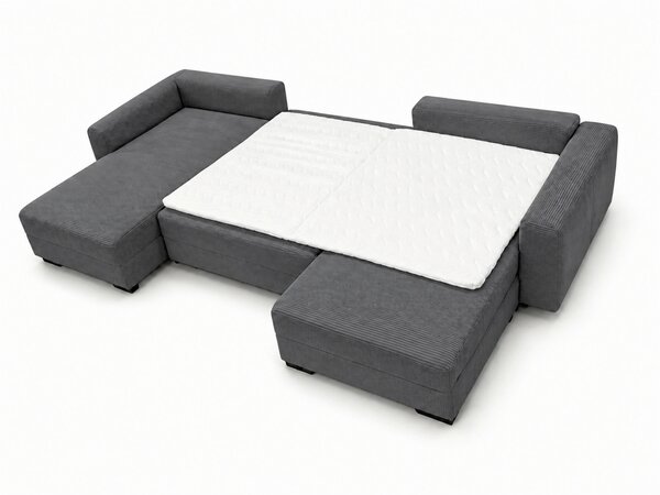 SEDACÍ SOUPRAVA, dřevo, textil, kompozitní dřevo, antracitová MID.YOU - Rozkládací sedačky, Online Only