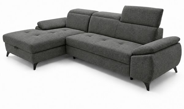 ROHOVÁ SEDAČKA, dřevo, textil, kompozitní dřevo, tmavě šedá MID.YOU - Sedací soupravy, Online Only
