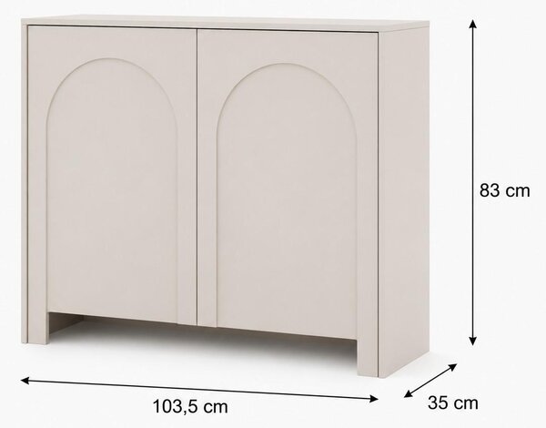 Komoda Vento Kaschmir, 2 dveře, šířka: 103,5 cm / výška: 83 cm / hloubka: 35 cm