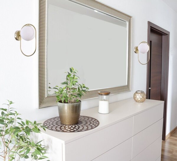 Candellux Cordel nástěnné svítidlo 1x28 W bílá-mosaz 21-73440