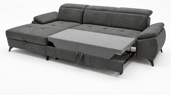 ROHOVÁ SEDAČKA, dřevo, textil, kompozitní dřevo, tmavě šedá MID.YOU - Sedací soupravy, Online Only