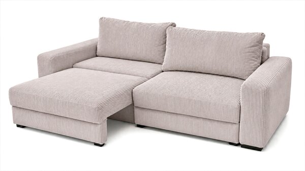 TŘÍMÍSTNÁ POHOVKA, dřevo, textil, kompozitní dřevo, cappuccino MID.YOU - Pohovky, Online Only