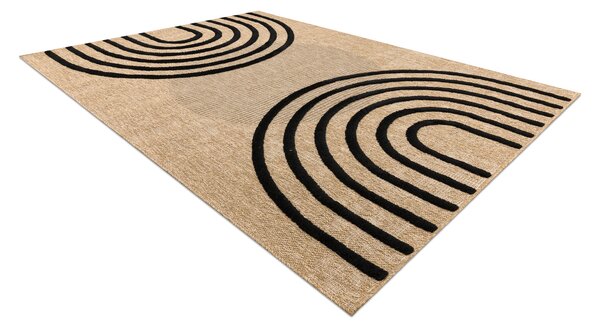 Makro Abra Kusový koberec Sisalový SPARK 0688 Geometrický béžový černý Rozměr: 160x220 cm