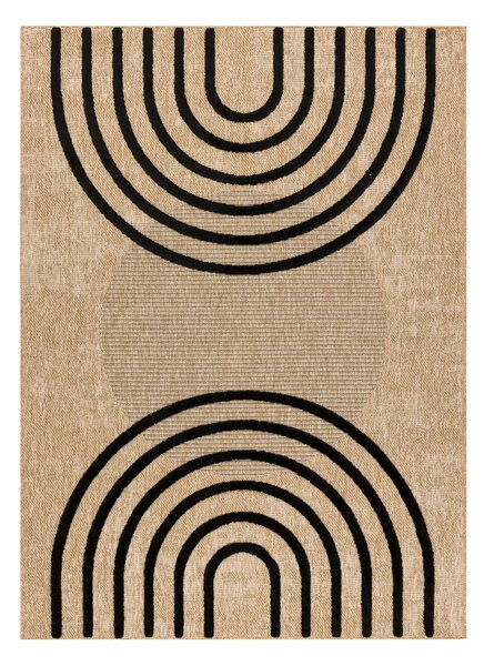 Makro Abra Kusový koberec Sisalový SPARK 0688 Geometrický béžový černý Rozměr: 160x220 cm