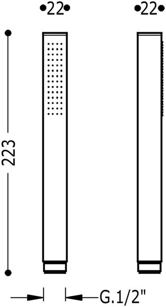 Tres Cuadro-Tres sprchová hlavice ocel 006.639.01.AC