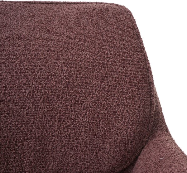 Sada 6 jídelních židlí HWC-N74, kuchyňská židle, otočná, látka bouclé (540g/m²) Oeko-Tex světle hnědá