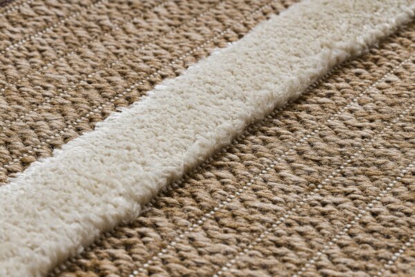 Makro Abra Kusový koberec Sisalový SPARK 0686A Pruhy béžový krémový Rozměr: 80x150 cm